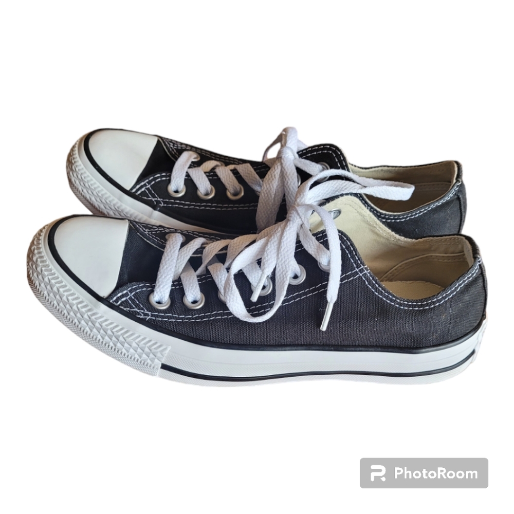Converse Women's Black Canvas Sneakers - Picture 6 of 9